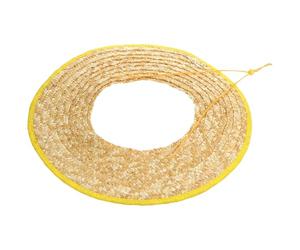 OSOLADY Pare-Soleil pour Casque Pare-Soleil pour Casque de Chantier en Paille de Blé, Large Bord 45cm, Léger et Respirant, Kaki, pour Travailleurs du Bâtiment Jardinage, Plusieurs Styles
