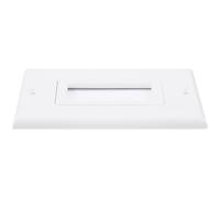 OSOLADY Passe-câble Traversant Blanc en Abs Plaque Murale à Brosse Légère et Protection des Câbles pour Fils et Haut-parleurs