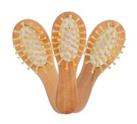 OSOLADY Peignes en Bois Mini 3 Pièces Coussin D'air, Brosse de Massage Portable pour Cuir Chevelu, Peigne Multifonction pour Différents Types de Cheveux, Soin Capillaire Quotidien