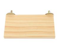 OSOLADY Perchoir en Bois Naturel pour Grandes Perruches et Calopsittes, Plateforme Rectangulaire Robuste Écrou et Rondelle en Acier Inoxydable, Accessoire pour Cage à Oiseaux