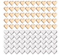 OSOLADY Perles Cœur Alliage Lot Argent et Or Perles Intercalaires DIY pour Création Bijoux Bracelet Collier Accessoires