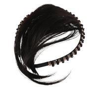 OSOLADY Perruque à Bandeau Avec Frange Pour Femmes Cheveux Synthétiques Réalistes Cache-front Blanc Et Dessus De Tête Accessoire Pratique Et Naturel