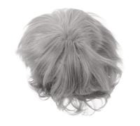OSOLADY Perruque Femme Âgée Courte Bouclée Grise Pour Costume Mère Idéale Pour Halloween Et Cosplay Confortable Et Stylée Pour Femmes Âgées