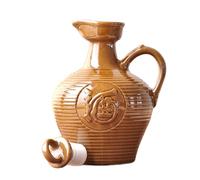 OSOLADY Pichet à Vin Multifonction en Céramique Poignée Filetée, Bouilloire à Vin Portable Résistante Casse et Étanchéité Renforcée, Maison, Bars et Camping