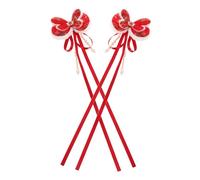 OSOLADY Pinces à Cheveux Fines Forme De Noeud Pour Filles Accessoire Décoratif Rouge Chinois Pour Fêtes Hanfu Et Occasions Festives Accessoire Mignon Pour Tout-petits Et Jeunes Filles