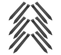 OSOLADY Piquets de Jardin Résistants à Rouille 12 Pièces en Fer Galvanisé Noir Installation Facile Solide pour Pelouse et Cour pour Décoration Extérieure