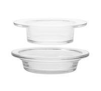 OSOLADY Plats de Remplacement pour Chauffe-Cire en Verre, Plat en Verre Essentiel Transparent, Lot de 2, Rond, Facile à Nettoyer, pour Maison et Bureau