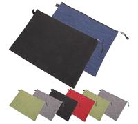 OSOLADY Pochette de Classement Fermeture Éclair Organiseur de Documents Lot de 8 Pièces en Tissu Oxford Imperméable Résistant Couleur Aléatoire pour Bureau et École