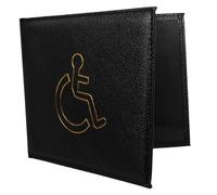 OSOLADY Pochette de Protection Noire pour Certificat de Handicap en PU et PVC, Légère et Résistante à l'huile Plusieurs Emplacements pour Cartes, pour Usage Quotidien
