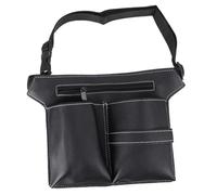 OSOLADY Pochette pour Ciseaux de Coiffeur en Cuir Noir Grosse Capacité et Ceinture Réglable, Protège les Outils pour Hommes et Femmes un Style Simple et Design Raisonnable