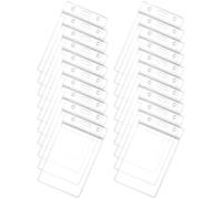 OSOLADY Pochettes Porte-badges Verticales Étanches Réutilisables Lot de 20 Transparentes en Pvc pour Protection et Stockage des Cartes D'identification Bureau