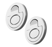 OSOLADY Poignées de Traction Acier Inoxydable 2 Pièces pour Trappe de Bateau Anneau Pivotant Affleurant et Loquet, Adaptées aux Trappes de Pont et Camping-Car