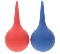 OSOLADY Poire à Presser pour Nettoyer les Oreilles 75ml en Caoutchouc Souple et Sécurisée, Lot de 2 Pièces Rouge et Bleu, pour Usage Domestique et Voyage
