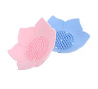 OSOLADY Porte-savons Auto-drainant et Polyvalent en Silicone Forme Lotus Lot de 2 Design Créatif et Artistique Bain