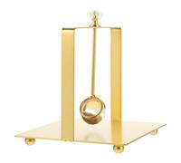 OSOLADY Porte-serviettes Élégant en Fer Décoration Boule en Cristal Or, Design Vertical, Résistant à L'usure Quotidienne, Accès Facile, Cuisine et Bar