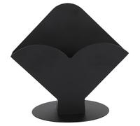 OSOLADY Porte-serviettes en Acier Inoxydable Noir Mat, Forme Cœur, Support de Table Stable et Résistant à L'usure, Présentoir à Mouchoirs pour Restaurant, la Cuisine et Salle à Manger,