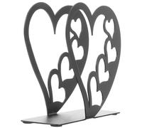 OSOLADY Porte-serviettes en Fer Forme de Cœur Noir, Support Pratique et Autoportant pour Serviettes, pour Maison et Fêtes Design Élégant