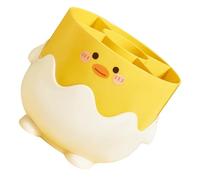 OSOLADY Porte-stylo Poussin Mignon Compartiments Porte-pinceaux Maquillage Organisateur Bureau Porte-crayon Cosmétique Récipient Pinceaux