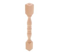 OSOLADY Poteau en Bois Massif Non Peint pour Meuble, Colonne D'armoire Sculptée 24 X 2,5 Cm, Décoration Polyvalente pour Supports et Accessoires D'armoire, Poste de Cabinet Bois Naturel