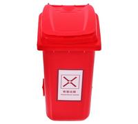 OSOLADY Poubelle Petite de Bureau Rouge en Pp, Bien Conçue et Solide, Style Simple et Moderne, pour Bureau ou Dortoir