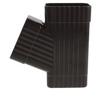 OSOLADY Raccord coudé de gouttière : Raccord coudé de d'eau pluviale, té angulaire en alliage d'aluminium pour toitures inclinées, villas, usines et toitures métalliques (couleur café,