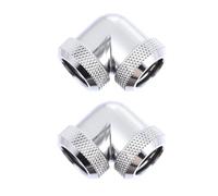 OSOLADY Raccord en Laiton pour Systèmes de Refroidissement à Eau Pc, Double Coude 90 Degrés, Triple Joint Torique, Léger et Solide, Compatible Tube Dur 14 Mm, 2 Pièces