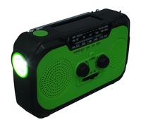 OSOLADY Radio à Manivelle Solaire Multifonction Lampe Torche de Secours Rechargeable 2200mah pour Préparation aux Catastrophes Naturelles et Urgences, Vert, Plastique, LED