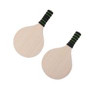 OSOLADY Raquette de Plage en Bois pour Jeux Extérieur, Lot de 1 Paire, Poignée Couleur Aléatoire, pour Fêtes la Plage et Détente