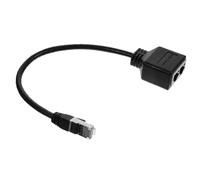 OSOLADY Répartiteur Ethernet Rj45 1 vers 2 Haut Débit Câble Adaptateur Cat7 Connecteur Modulaire Femelle Double pour Bureau Maison Gamer Téléviseur Intelligent Gris