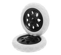 OSOLADY Roues de Rechange pour Chariot de Courses 2 Pcs en Plastique Noir Robuste Roues de Chariot D'épicerie Adaptées pour Escalier Remplacement à Provisions Compactes et Pliables