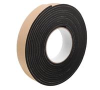 OSOLADY Ruban Mousse Adhésif Noir 4mm Épaisseur en Eva, Bande D'isolation Flexible et Facile à Installer pour Joint de Porte et Fenêtre, Usage Maison et Bureau, 1 Rouleau