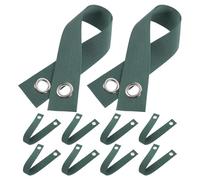 OSOLADY Sangles élastiques de Maintien Vertes 10pcs en Nylon avec œillets pour Attacher Arbres et Plantes en extérieur, idéales pour aménagement et pépinière