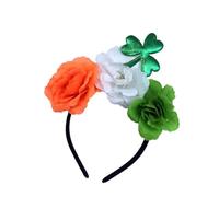 OSOLADY Serrage-tête Trèfle en Plastique et Tissu Non Glissant pour Filles, Accessoires Cheveux pour Festival et Fête Saint-patrick, Design Charmant et Festif