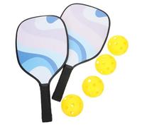 OSOLADY Set de Raquettes de Pickleball Robustes pour Garçon Fille avec Balles Sportif et Portable et Abs pour Jeux Extérieur et Développement Coordination