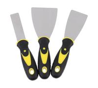 OSOLADY Spatules en Acier Inoxydable Outil de Retrait Précis Lot de 3 Poignée en Caoutchouc Protège Stickers pour Imprimante 3d et Plateau D'impression