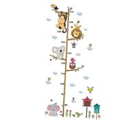 OSOLADY Sticker Mural Toise De Croissance Animaux Jungle, Bébé Garçon Et Filles, Pvc Écologique Solide, Autocollant Mural Décor Chambre D’garçon Et Filles, Mesure Hauteur Mur, Décoration Pédagogique