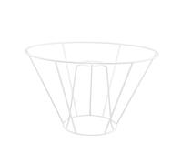 OSOLADY Support D'abat-jour, Cadre de Lampe Diy, 30x30x18cm, Fer, Blanc, Robuste, Élégant, pour Travaux Manuels et Bureaux