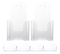 OSOLADY Support de Cartes de Visite et Étagère D'exposition en Acrylique Stable et Léger pour Bureau, Set de 6 Pièces Créatif et Fonctionnel pour Organisation Professionnelle