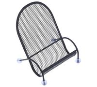 OSOLADY Support de Téléphone Portable en Fer Noir de Chaise pour Bureau, Porte-Cartes de Visite Pratique, Libère Mains pour Appels Vidéo et Écoute Musicale