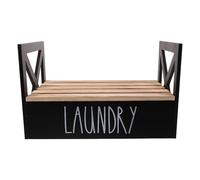 OSOLADY Support distributeur de lessive - Porte-gobelet en bois pour lessive liquide - Organisateur pour salle de bain, style campagnard
