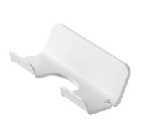 OSOLADY Support Mural Pratique en Hips Blanc pour Sèche-cheveux sans Perçage, Organiseur de Salle de Bain et Protège Séchoir Efficacement