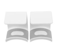 OSOLADY Support pour Casque Audio Bureau en Plastique Blanc, 2pcs, Design Compact et Minimaliste, pour Bureau, Maison et Étudiants