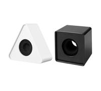 OSOLADY Supports de Logo pour Micro en ABS, Lot de 2 Drapeaux Carrés et Triangulaires, Surface Plane pour Logos Gravés ou Autocollants, pour Interviews et Podcasts