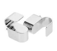 OSOLADY Supports de tiges en Alliage de Zinc 2 pièces, Bride renforcée, Finition Brillante, Fixation Angle pour Placard et Dressing, Support à 2 Trous, Salle de Bain et Maison