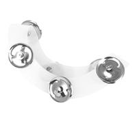 OSOLADY Tambourin Double Rangée en Silicone Argenté 6 Clochettes pour Charleston Batterie, Accessoire Percussion Professionnel, Résistant et Léger, pour Performances Musicales