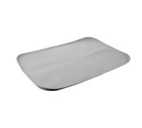 OSOLADY Tapis pour machine à glaçons - Bac égouttoir en silicone 61 x 41 cm pour machine à glaçons et cafetière - Protection de table avec rebord surélevé - Antidérapant et imperméable - Gris