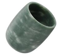 OSOLADY Tasse à Thé en Cristal Naturel Vert, Robuste et Facile à Nettoyer, Forme Droite Élégante pour Cérémonie Traditionnelle et Usage Domestique