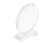 OSOLADY Trophée de Récompense en Cristal Personnalisable 8 Cm Plaque Vierge Octogonale Décoration d'entreprise Sportive