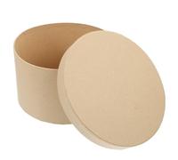 OSOLADY Urne Valise en Papier Kraft Boîte de Forme Ronde Légère et Portable comme Boîte d'Emballage pour Dessert ou Élégantes