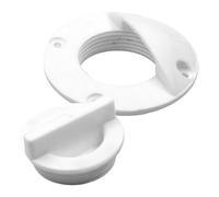 OSOLADY Valve de Vidange Plastique Petit Modèle Blanc pour Bateau - Raccord Dalot pour Rejet d'eau de Fond de Navire, Sortie d'eau de Yacht, Accessoire de Plomberie Marine Solide et